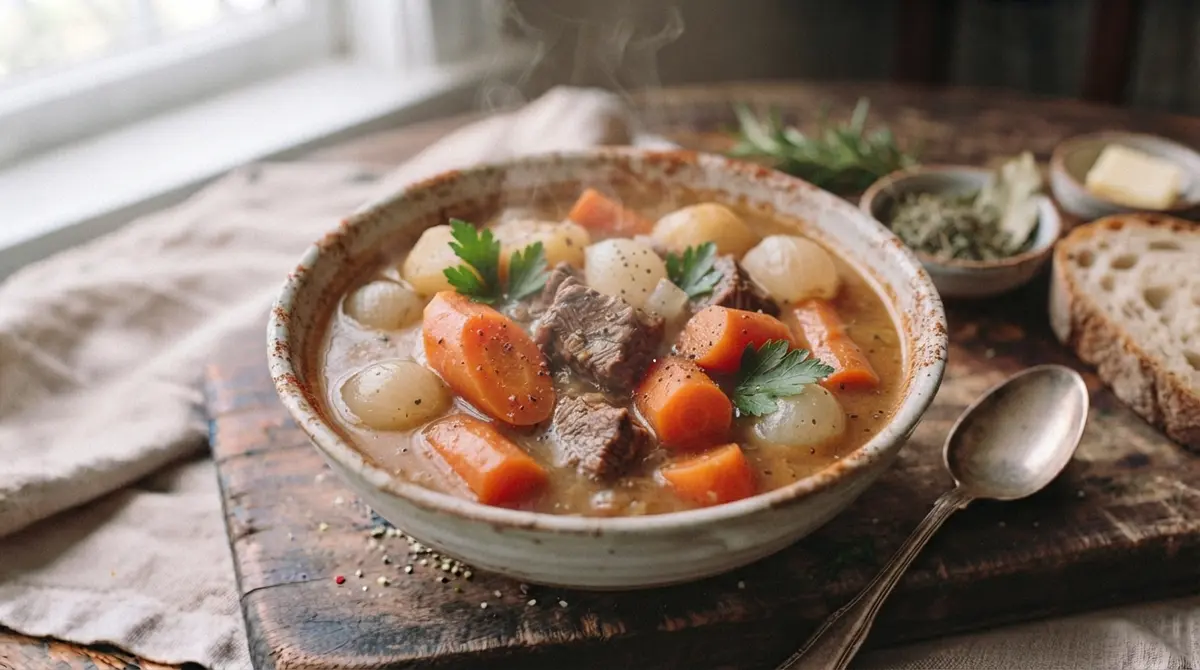 Mild Beef Stew with soft carrots